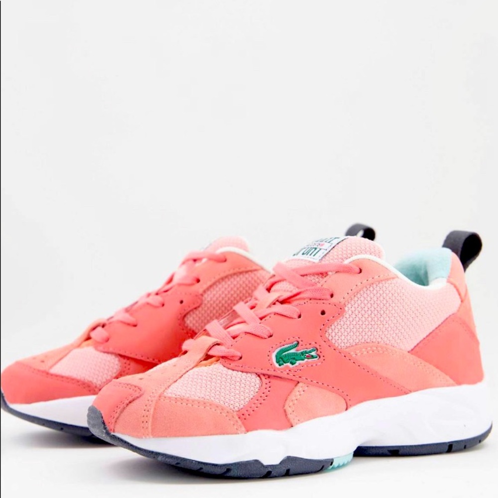 Lacoste Storm Pink Lace Up Sneakers